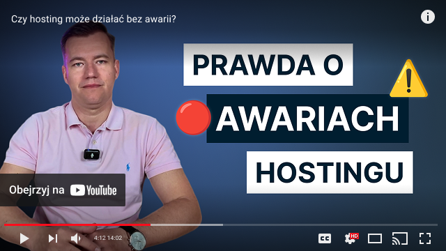 youtube player film awaria hostingu kulisy pracy firmy hostingowej działania podczas awarii monitoring