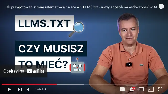 youtube player film llms.txt plik dla ai widoczność strony dla ai