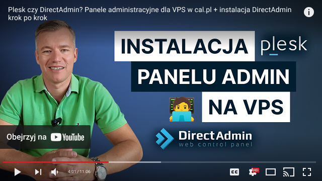 youtube player film vps directadmin plesk licencja zarzadzanie serwerem