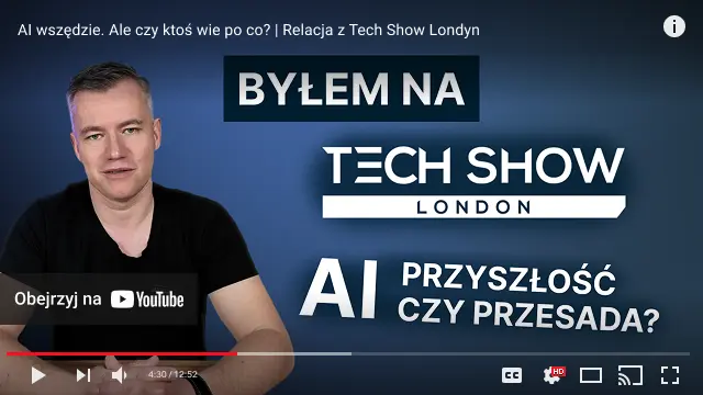 youtube player film techshow londyn 2026 ai targi konferencja