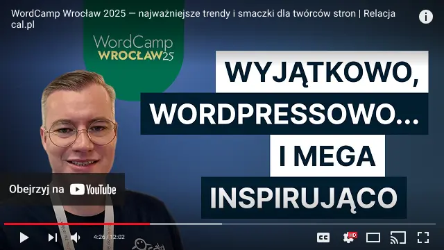 youtube player film relacja wordcamp wroclaw 2025