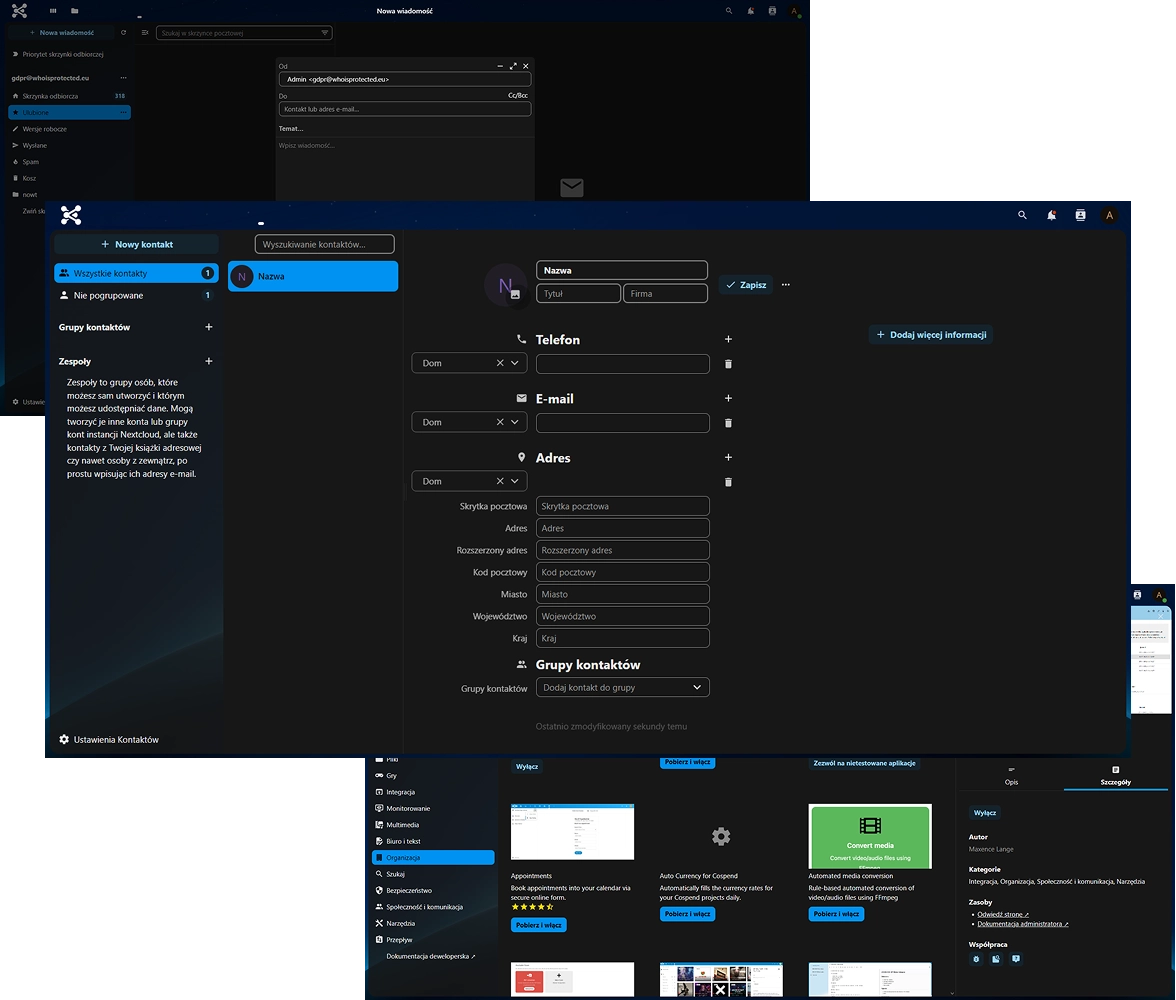Screen NextCloud w cal.pl