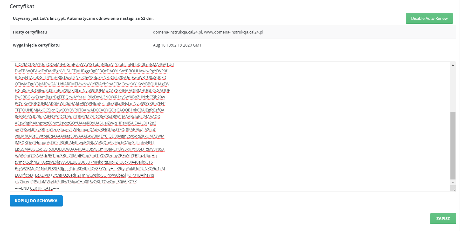 Certyfikat ssl.
