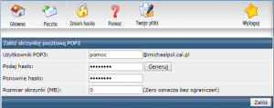 Założenie nowej skrzynki pocztowej email.