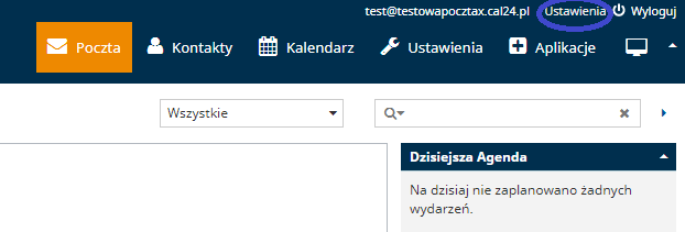 Ustawienia poczty