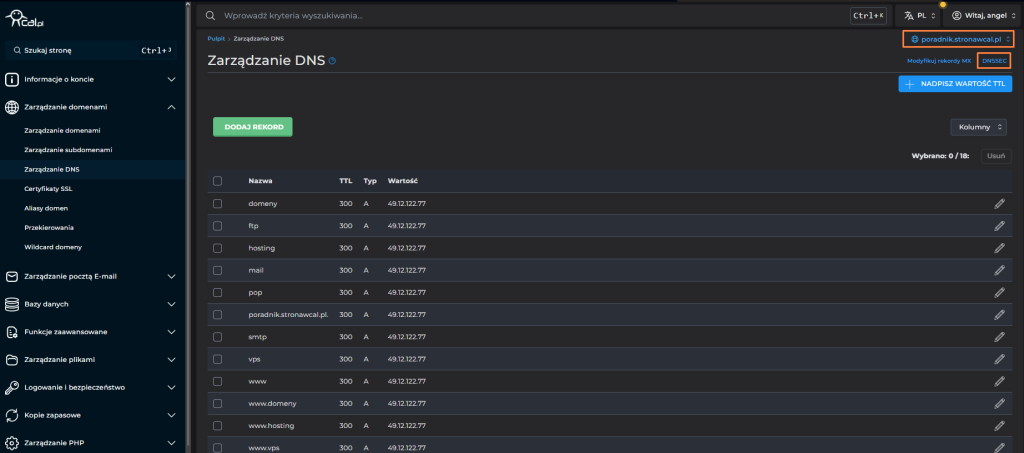 opcja dnssec directadmin cal.pl