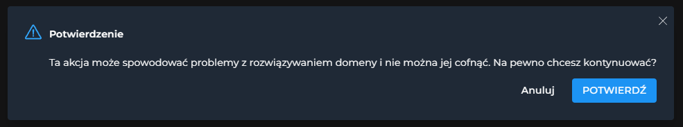 komunikat o wygenerowaniu kluczy dnssec cal.pl