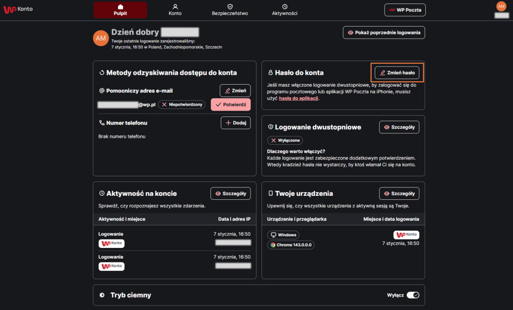 ustawienia 1login.wp.pl