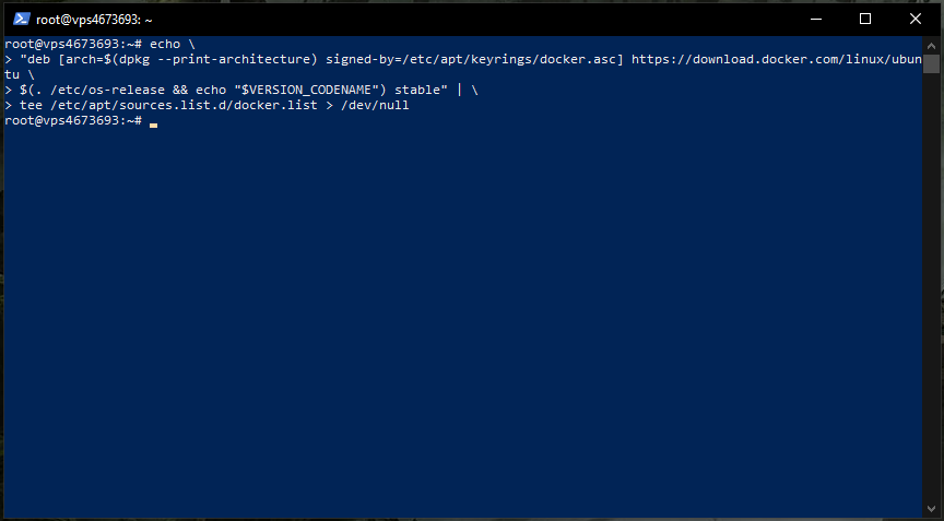 dodanie repozytorium docker na vps