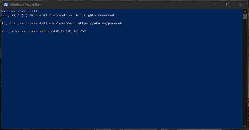logowanie do vps przez powershell cal.pl