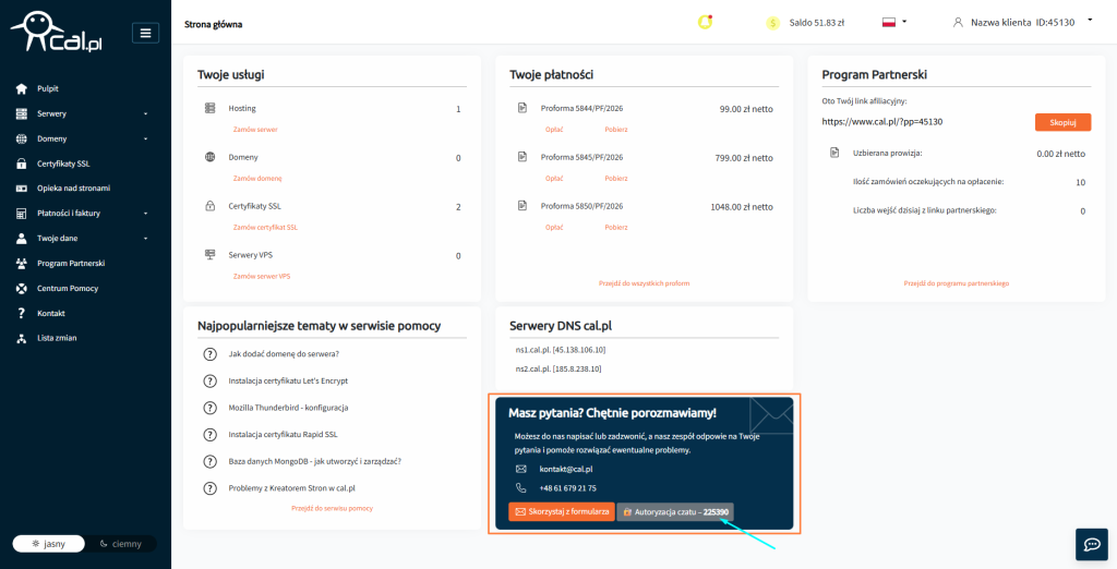pulpit centrum klienta cal.pl