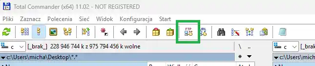 Ikona FTP w Total Comannder