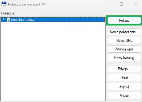 Łączenie się z FTP w Total Comannder