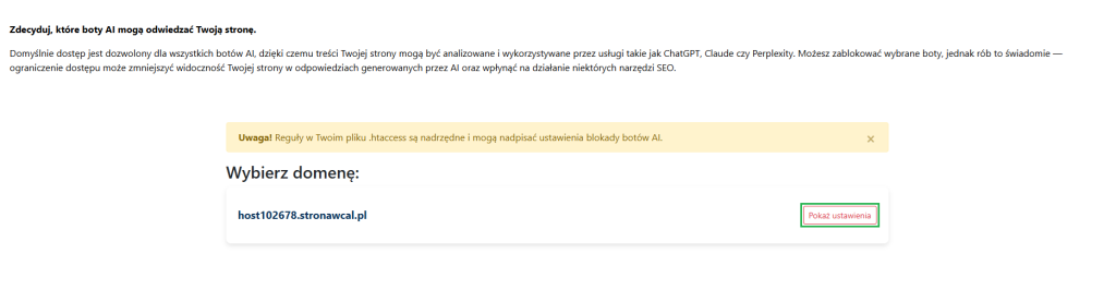 ustawienia blokowania botów AI directadmin cal.pl